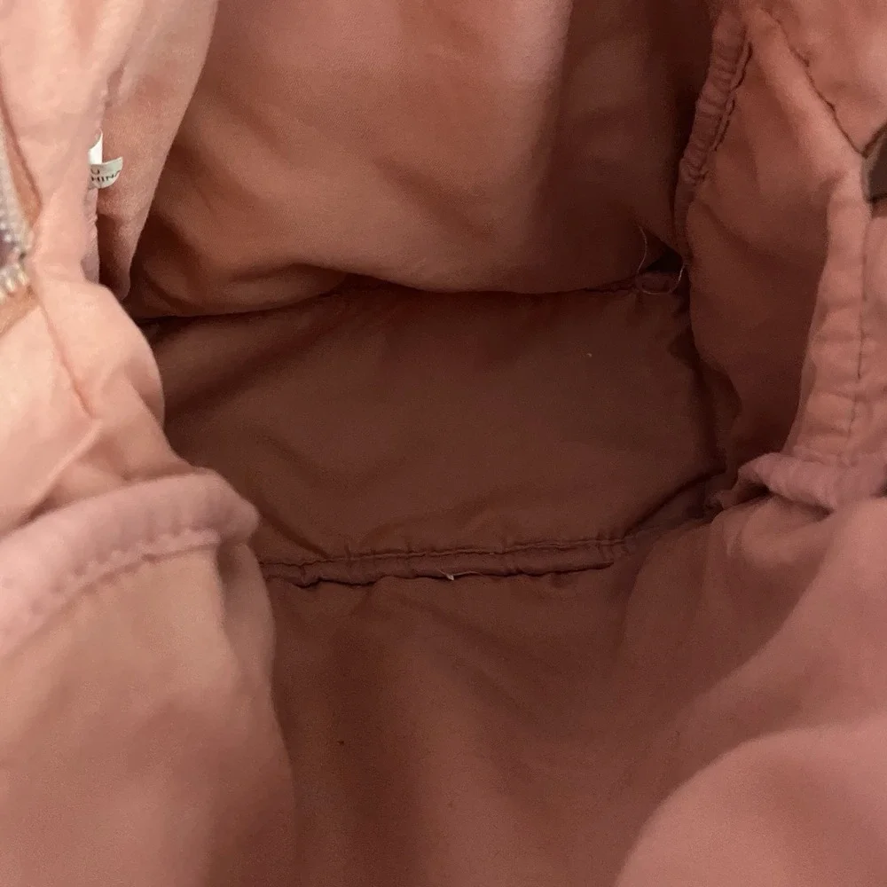 UnderOneSky Womens Super soft Rose Pink Pebbled Backpack Multiple Pocket 12x12x5